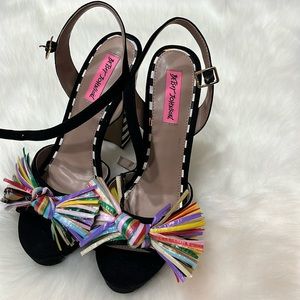 Betsy Johnson Multi-color Platform Heels